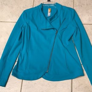 Lucy Zipper Jacket Med in Teal